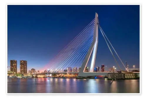 Skyline de Rotterdam y el puente Erasmus de Achim Thomae