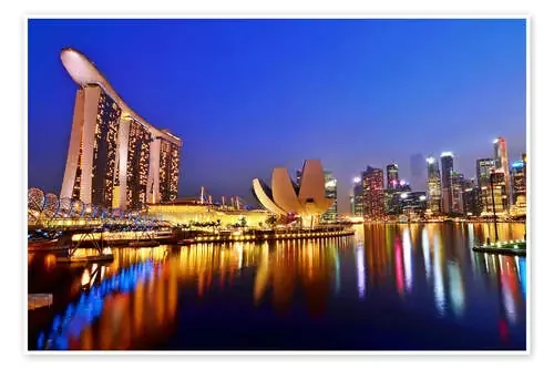 Skyline de Singapur por la noche Editors Choice