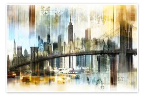 Skyline New York Abstrakt Fraktal de Städtecollagen