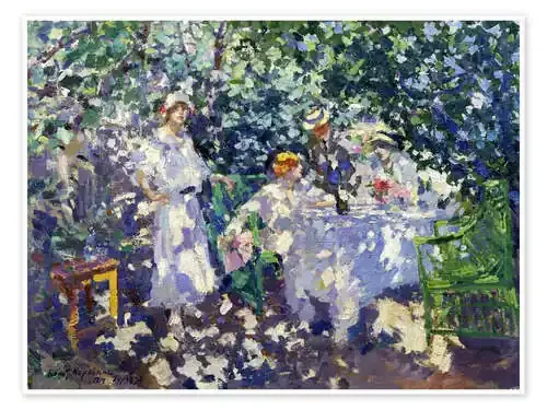 Small company in a blooming garden, 1914 de Konstantin Alexejewitsch Korovin ARTOTHEK