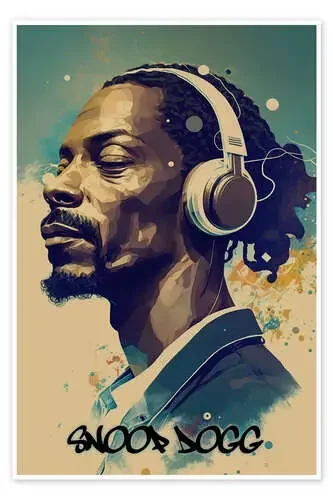 Snoop Dogg Headphones Pop Art de Durro Art