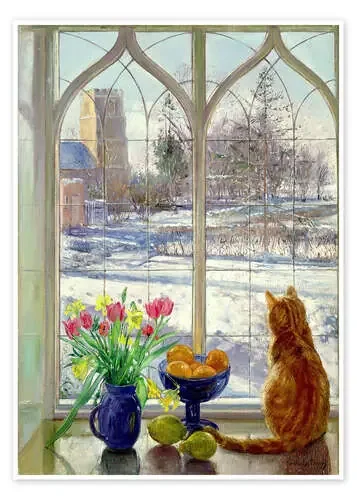 Snow Shadows and Cat de Timothy Easton Bridgeman Images