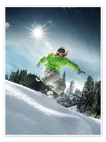 Snowboarder on a slope Editors Choice