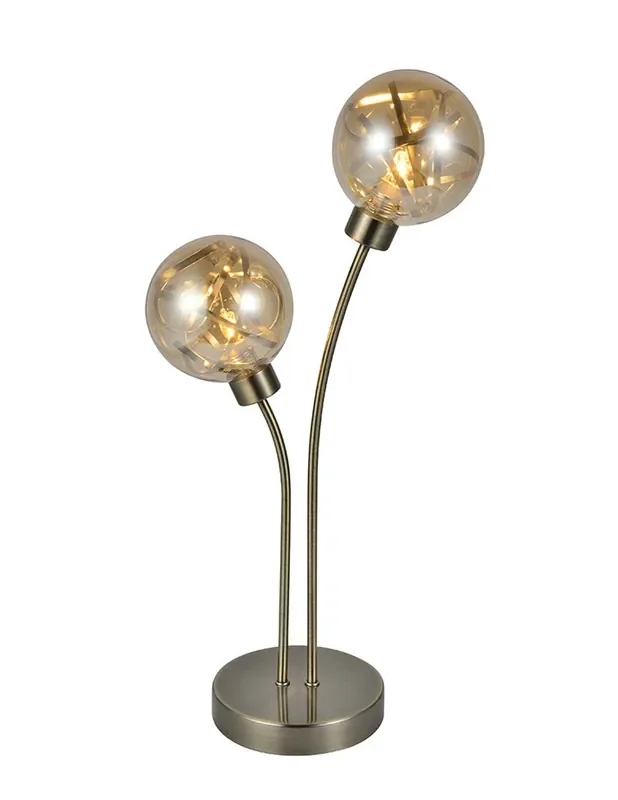 Sobremesa Tulipas de Cristal y Metal Cuero