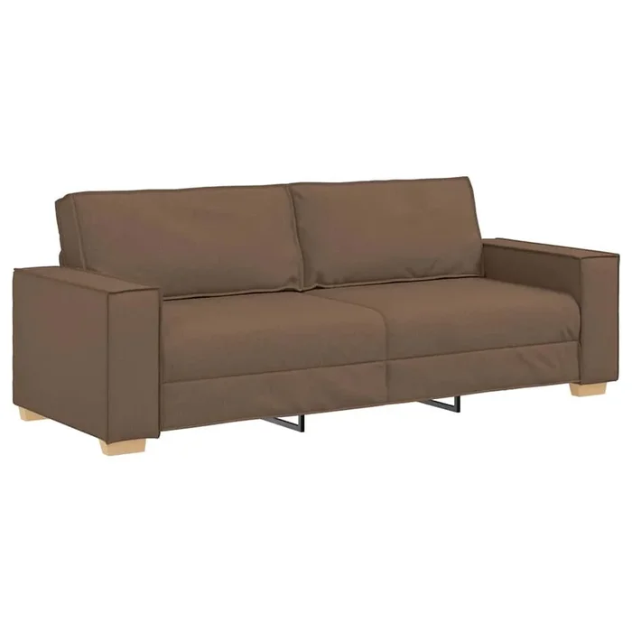 Sofá de 3 plazas vidaXL de tela marrón, 180 cm