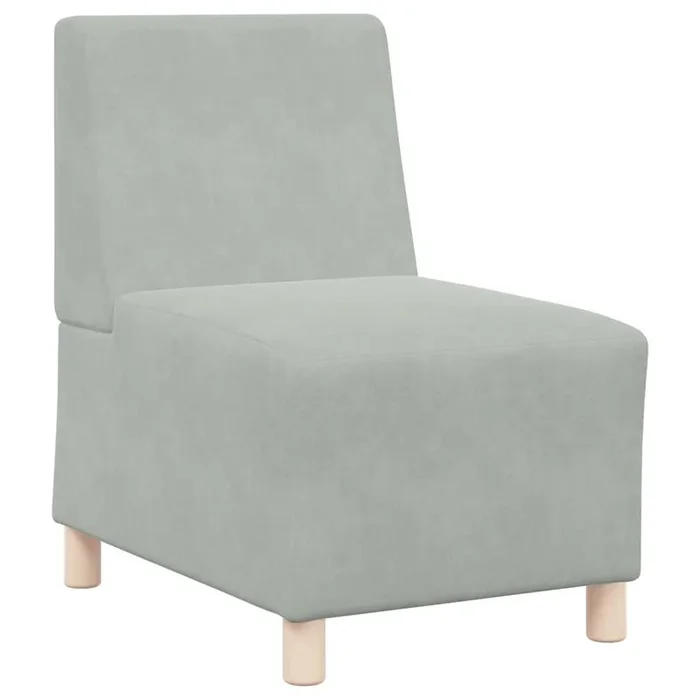 Sofá modular vidaXL sin brazos gris claro 55 cm terciopelo