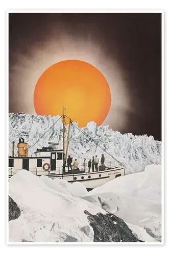 Sol de medianoche en el hielo eterno de Lerson Pannawit