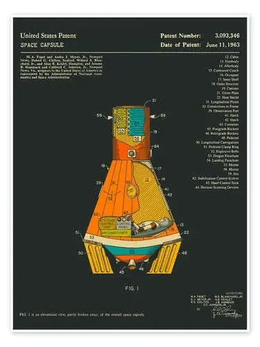 Space Capsule Patent (1963) de Jazzberry Blue