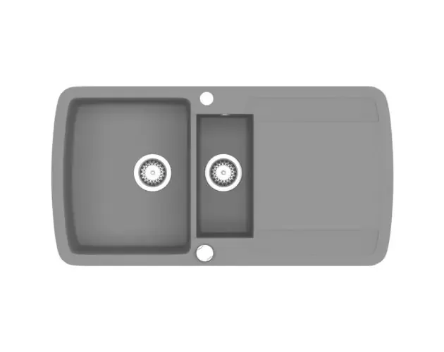 Spedizione Gratuita vidaXL fregadero de cocina con dos senos de granito gris | Brico Depôt
