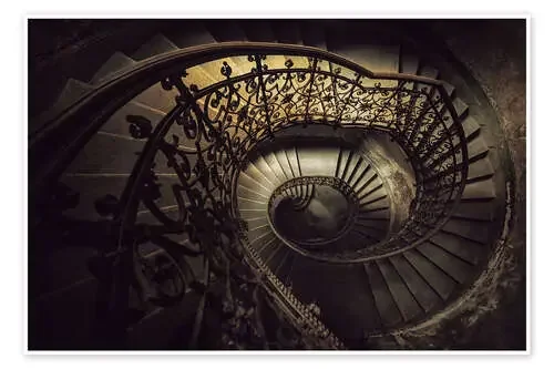 Spiral staircase in brown de Jaroslaw Blaminsky
