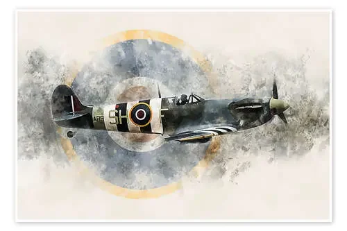 Spitfire AB910 de airpowerart