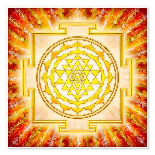Sri Yantra – Ilustración luminosa de Dirk Czarnota