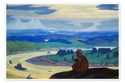 St. Prokopij prays for the unknown sailors, 1914 de Nicholas Roerich ARTOTHEK