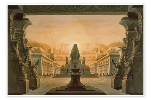 Stage Design for the Opera «Magic Flute», by W. A. ​​Mozart, 1816 de Karl Friedrich Schinkel akg-images