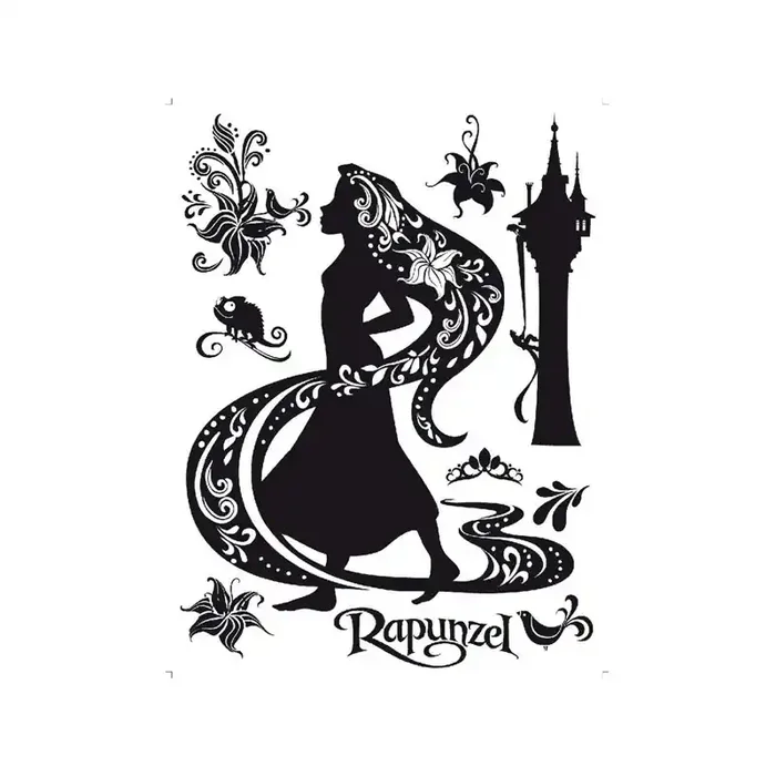 STICKER DISNEY RAPUNZEL FLOCK DK_879