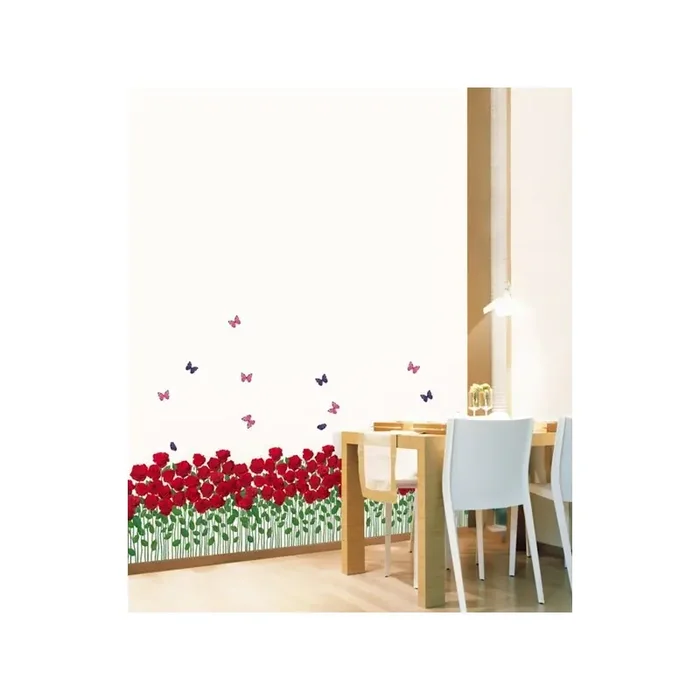 STICKER ROSE BUTTERFLY FLOWER BED DP-08179