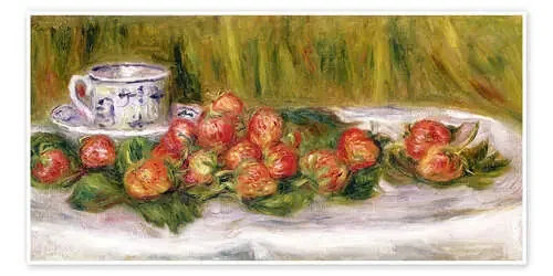 Still Life of Strawberries and a Tea-cup de Pierre-Auguste Renoir Bridgeman Images