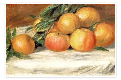 Still Life with Apples and Oranges de Pierre-Auguste Renoir Bridgeman Images
