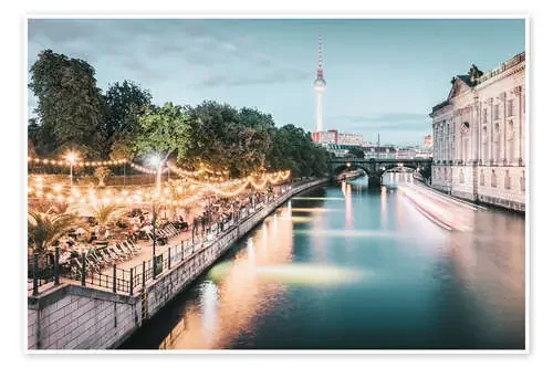Strandbar Mitte in Berlin at the blue hour de Philipp Dase