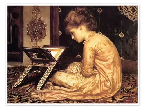 Study at a Reading Desk de Frederic Leighton Master Collection