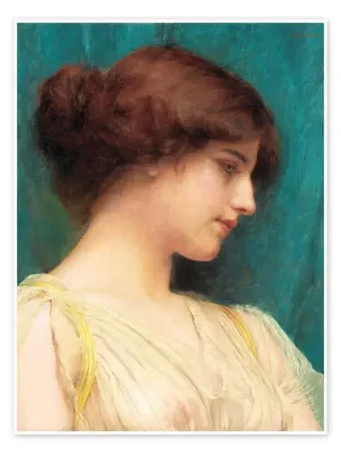 Study of a Girl‘s Head de John William Godward Bridgeman Images