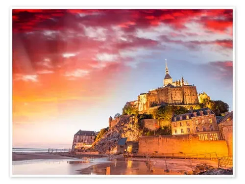 Stunning sunset over Mont Saint Michel Editors Choice
