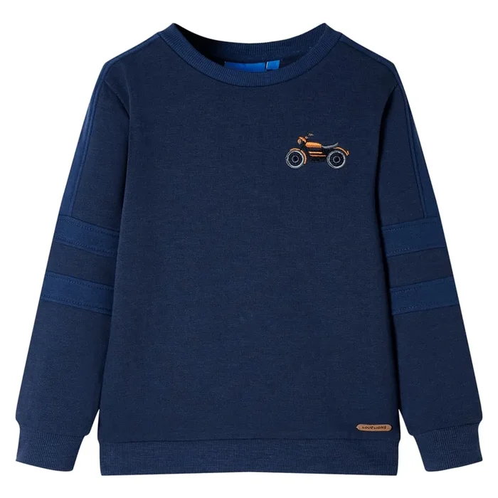Sudadera infantil azul marino mélange 128 (3)