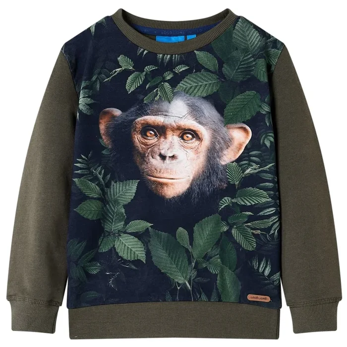Sudadera infantil caqui 140 (5)