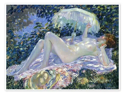Sunbathing, 1913 de Frederick Carl Frieseke Bridgeman Images