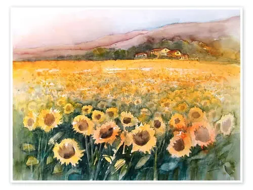 Sunflower field in the Luberon, Provence de Eckard Funck