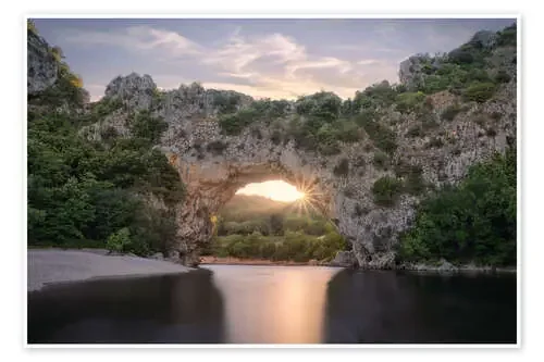 Sunset at the Pont d‘Arc de Jens Sieckmann