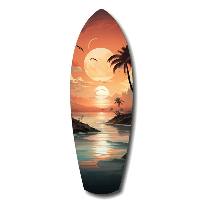 Sunset Dreams in the Ocean Glass Wall Art – 12 » X 35 «