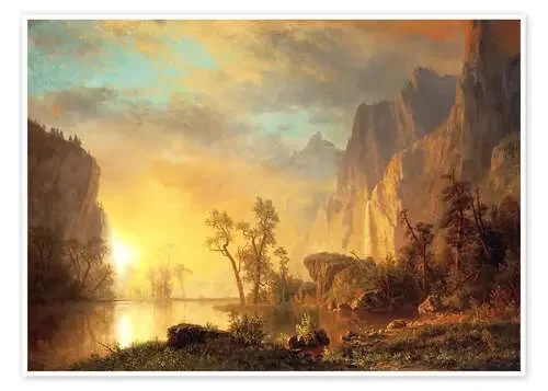 Sunset in the Rockies de Albert Bierstadt Bridgeman Images