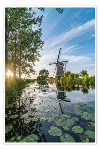 Sunset Windmill landscape de Remco Gielen