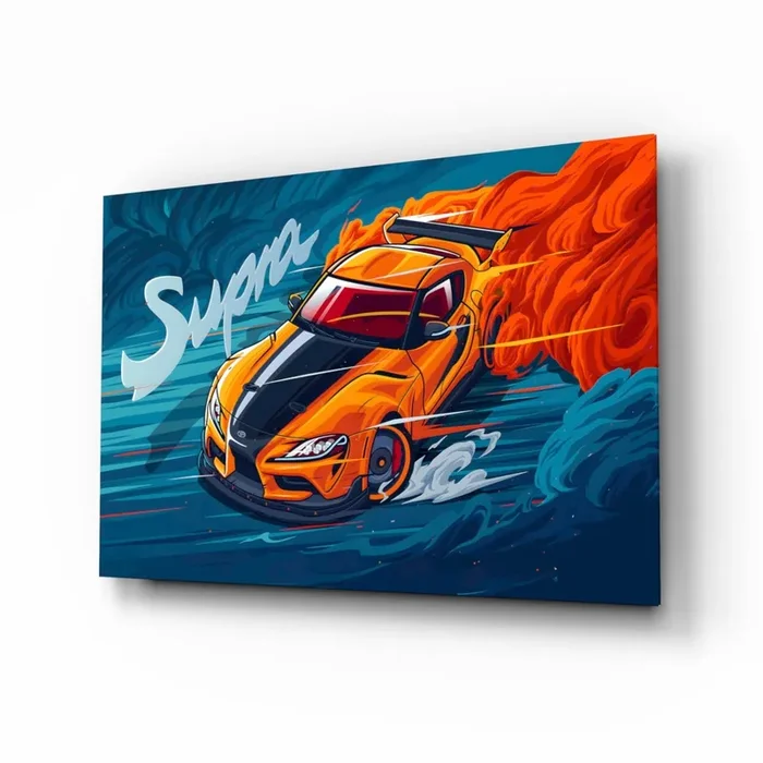 Supra Blazing Speed Glass Wall Art Designer Collection – 28.5 » X 18 «