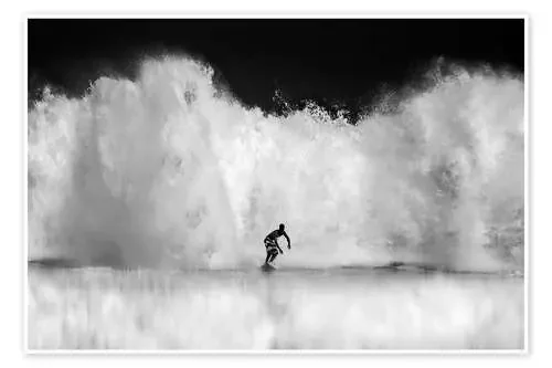 Surfer in Front of a Big Wave de Hua Zhu 1x
