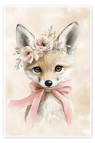 Sweet Fox with Bow de Creative Studio