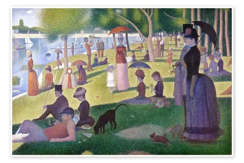 Tarde de domingo en la isla de la Grande Jatte de Georges Seurat Master Collection