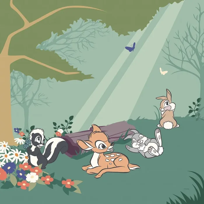 tela no tejida bambi la vida en el bosque verde de Disney – 612808
