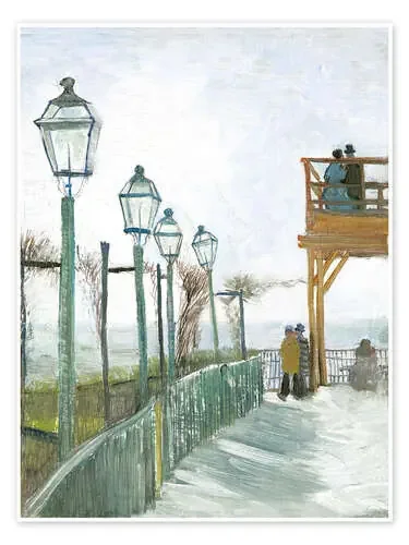 Terrace and Observation Deck at the Moulin de Blute-Fin, Montmartre de Vincent van Gogh Bridgeman Images