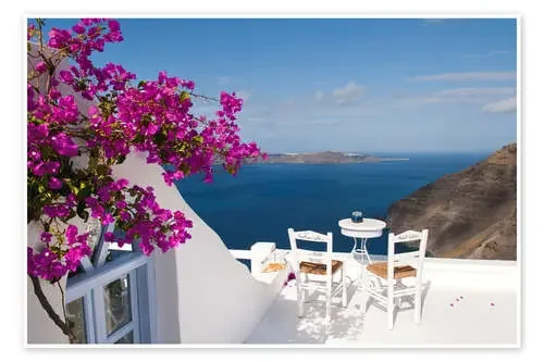 Terraza con flores rosas de Bill Bachmann Danita Delimont