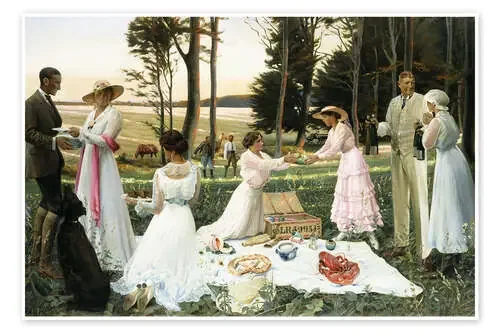 The Afternoon Picnic, 1919 de Harald Slott-Møller Bridgeman Images