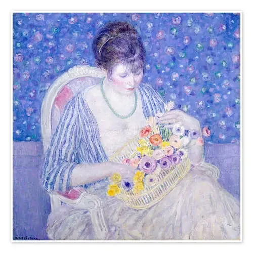 The Basket of Flowers, 1917 de Frederick Carl Frieseke akg-images