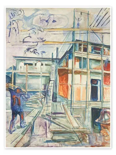 The Building Of The Winter Studio, 1929 de Edvard Munch Master Collection