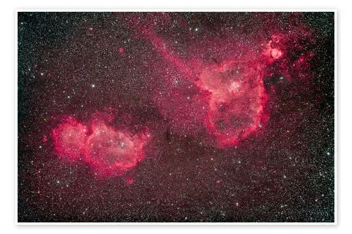 The Heart and Soul Nebula in the constellation Cassiopeia. de Alan Dyer Stocktrek Images