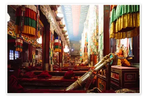 The interior of Samye Monastery, Tibet de Matteo Colombo