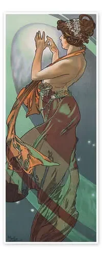 The Moon and the Stars – The Pole Star de Alfons Mucha Master Collection
