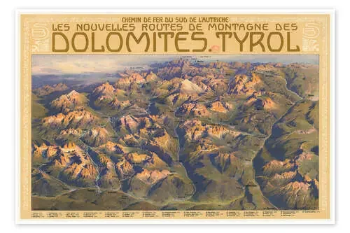 The new mountain roads in the Dolomites, Tyrol (French) de Vintage Travel Collection Master Collection