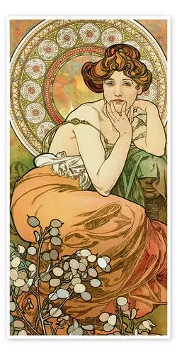 The Precious Stones – Topaz, 1900 de Alfons Mucha akg-images