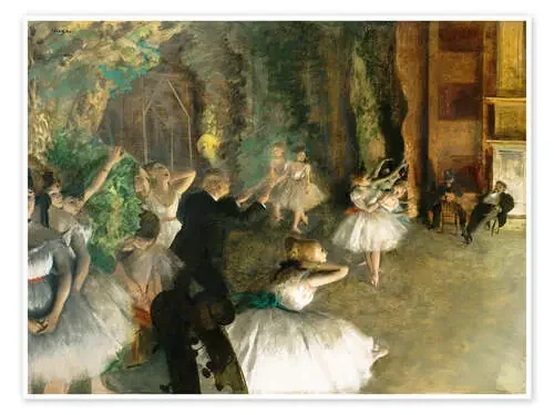 The Rehearsal of the Ballet Onstage de Edgar Degas Master Collection